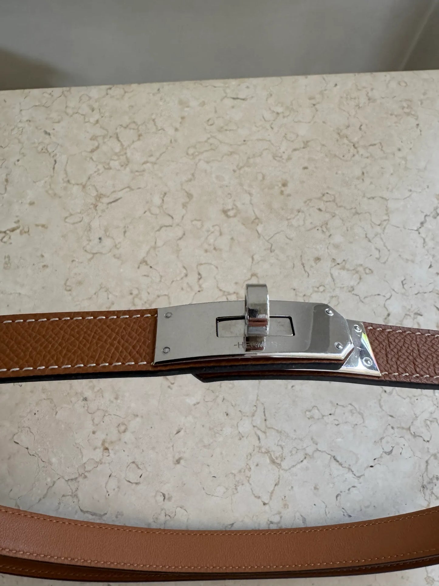 Hermès Kelly Belt-skinnbälte