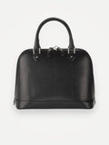 Aspinal Of London Hepburn Black Lizard Handbag