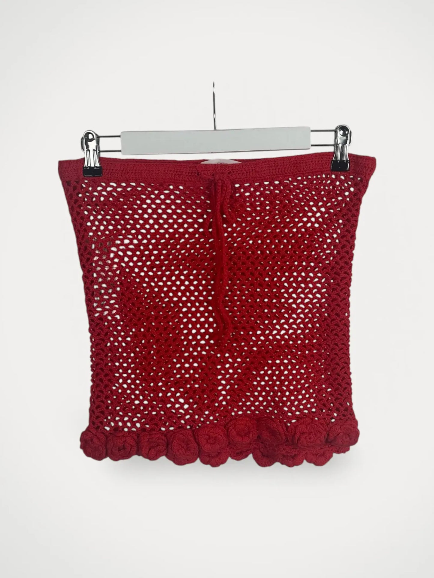 Mng Crochet floral mini-skirt Skirt