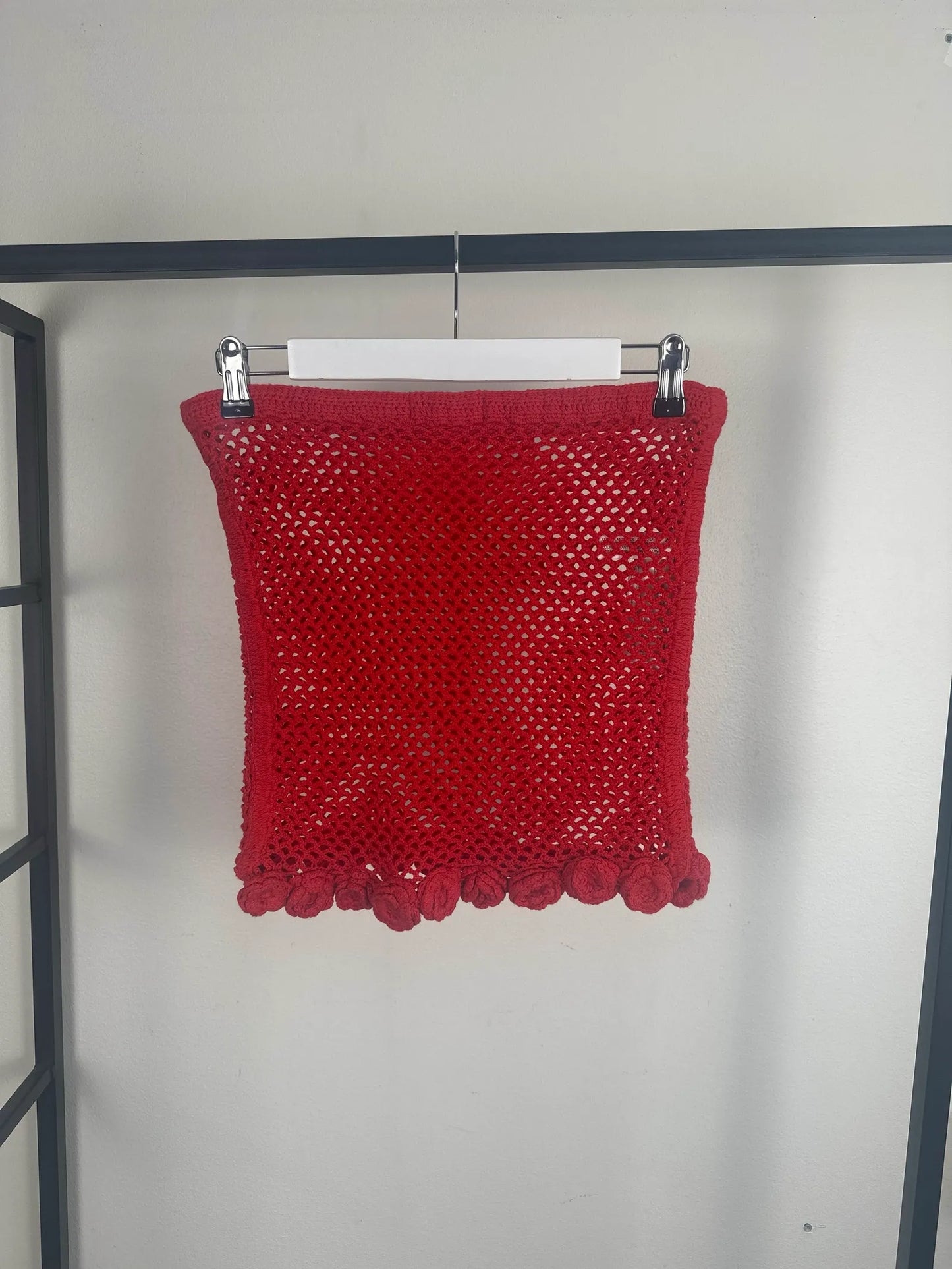Mng Crochet floral mini-skirt Skirt