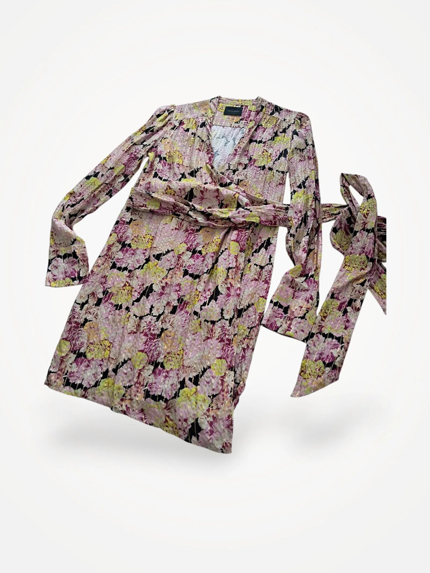 Birgitte Herskind Alice Silk Floral Wrap Mini Dress