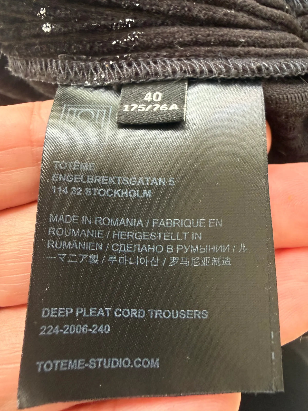 Toteme Deep Pleat Cord-byxor