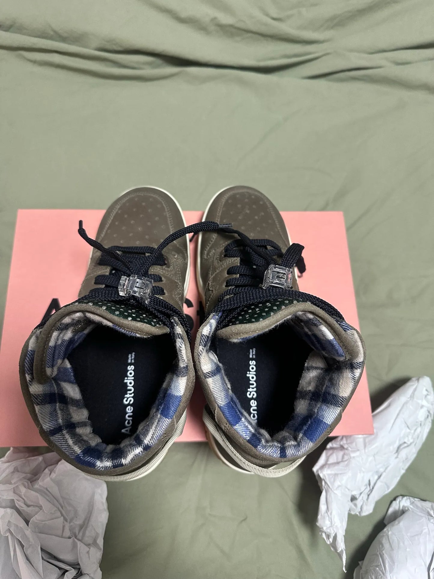 Acne Studios , 08sthlm High Flannel W Sneakers