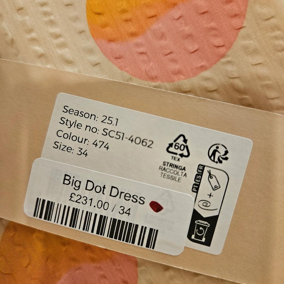 Stella Nova Big Dot Maxi-klänning NWT