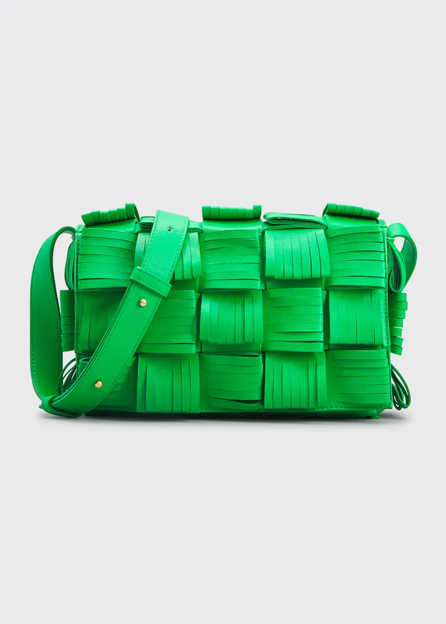 Bottega Veneta-skinnaxelremsväska