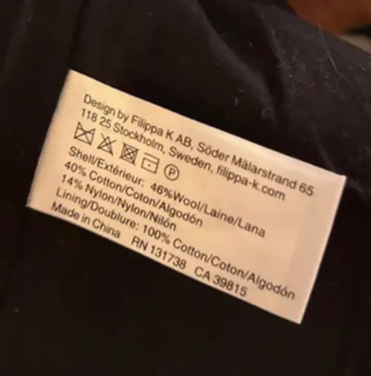 Filippa K Jersey-ullkavaj NWT
