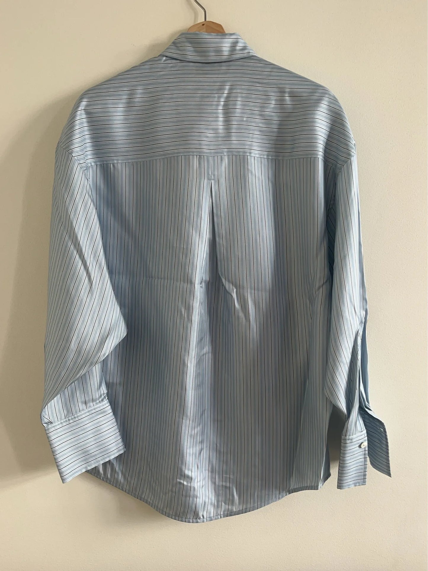Toteme Oversized Striped-sidenskjorta NWT