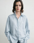 Toteme Oversized Striped-sidenskjorta NWT