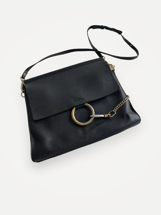 Chloé Faye Leather Handbag-skinnaxelremsväska