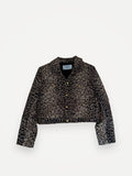 Céline Trucker In Double Wool – Leopard-jacka NWOT