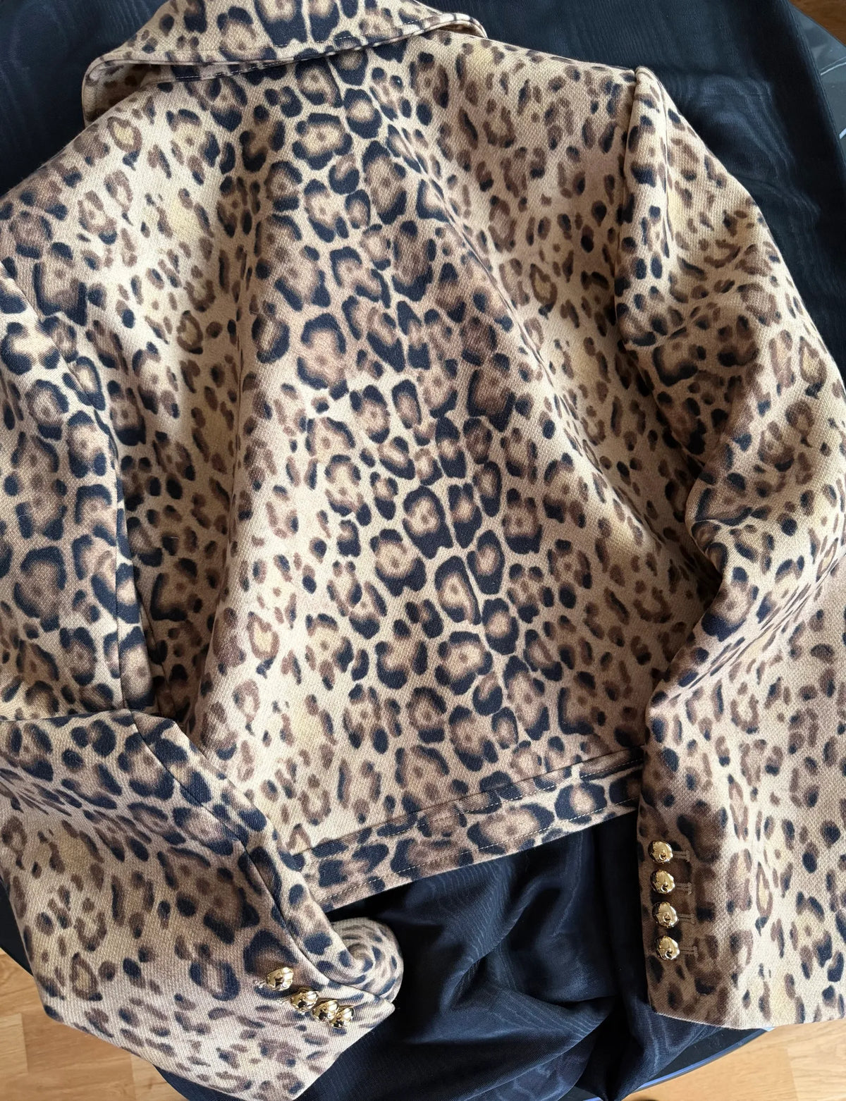 Céline Trucker In Double Wool – Leopard-jacka NWOT