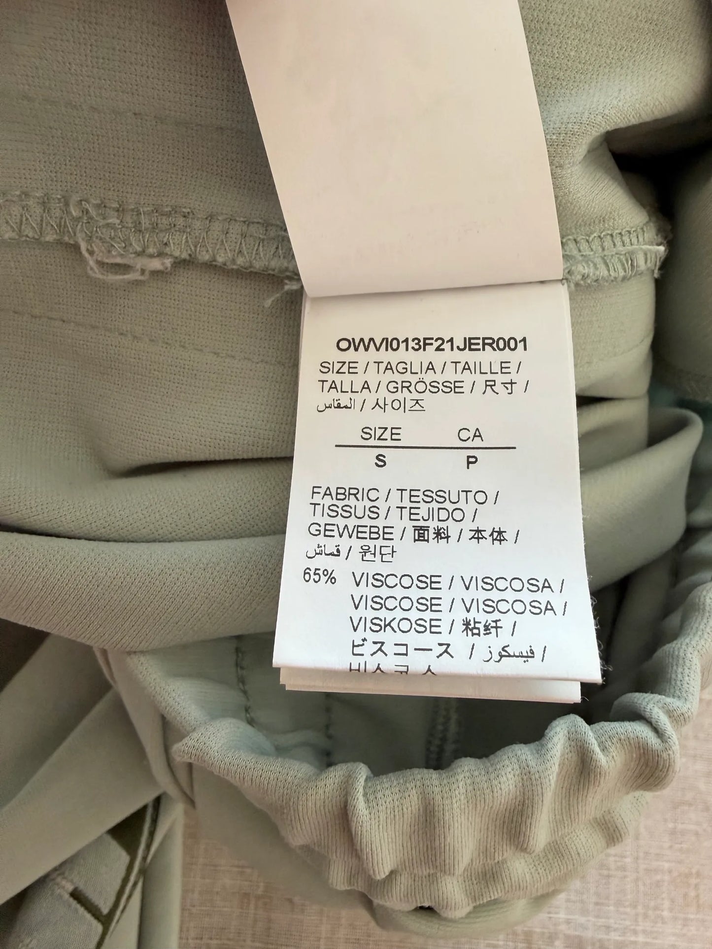Off-White Athleisure Split Track In Seafoam Green-träningsbyxor NWOT