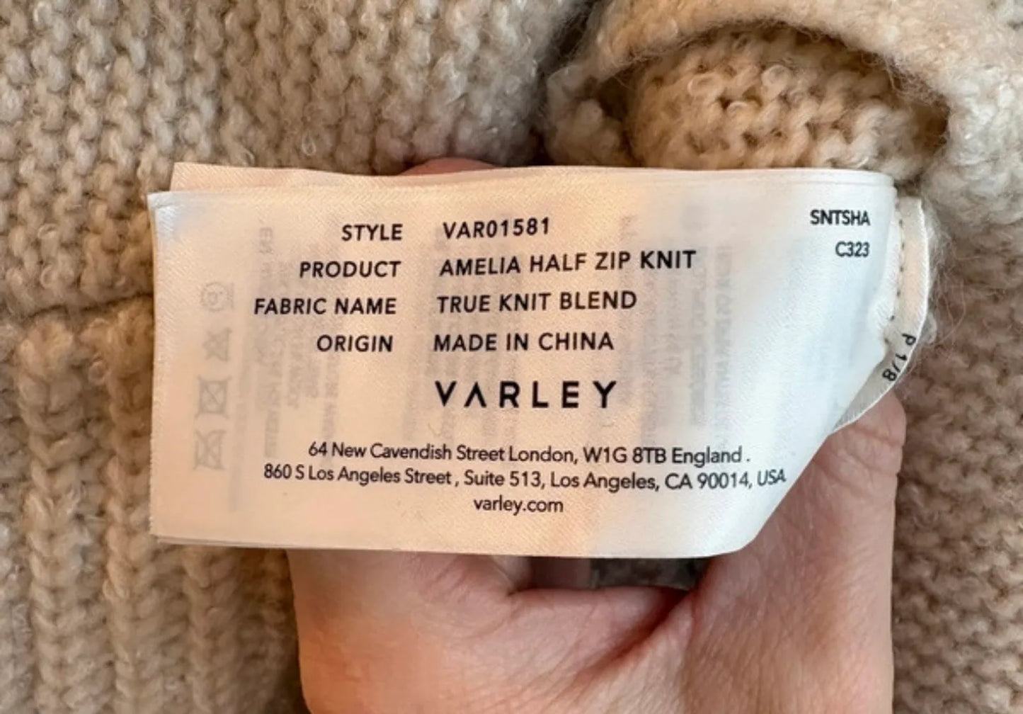 Varley Amelia Half Zip Knit-tröja