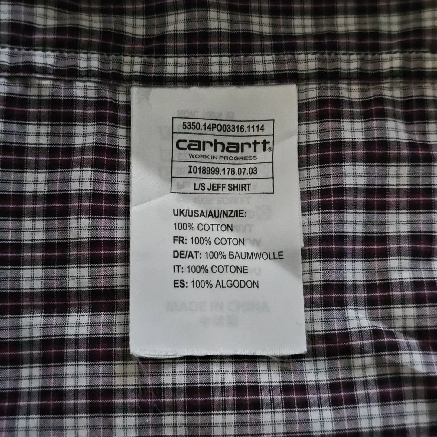 Carhartt J/s Jeff-skjorta