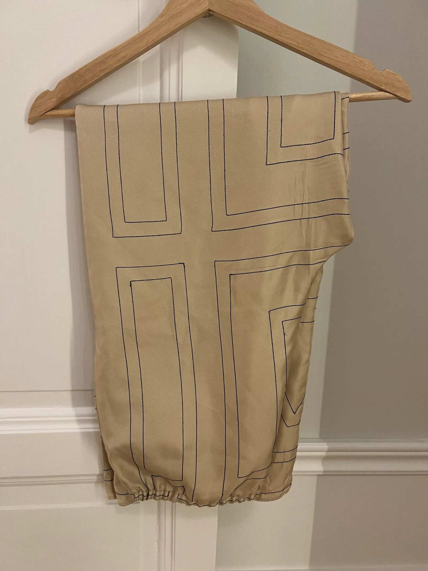Toteme Monogram Silk Pj Bottoms Trousers