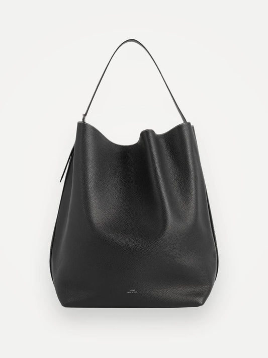 Toteme Grained Leather Tote-skinnaxelremsväska