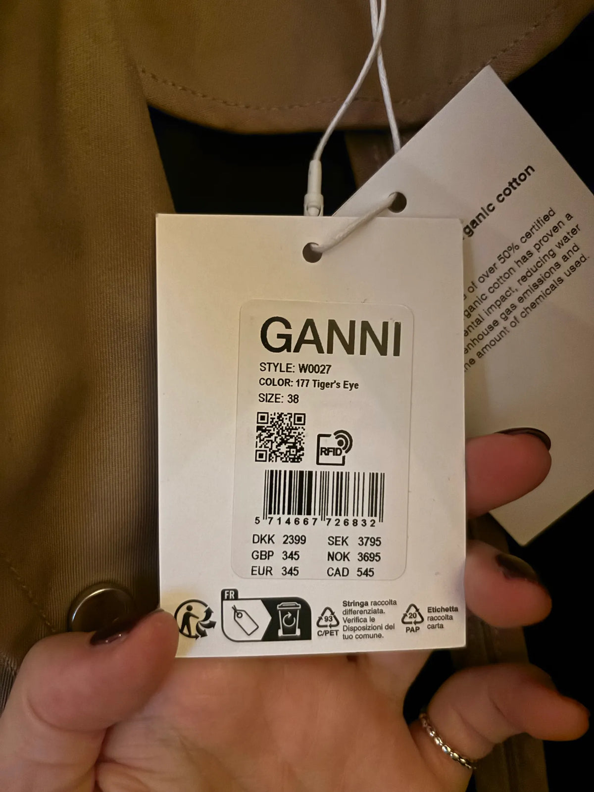Ganni-fritidsjacka NWT