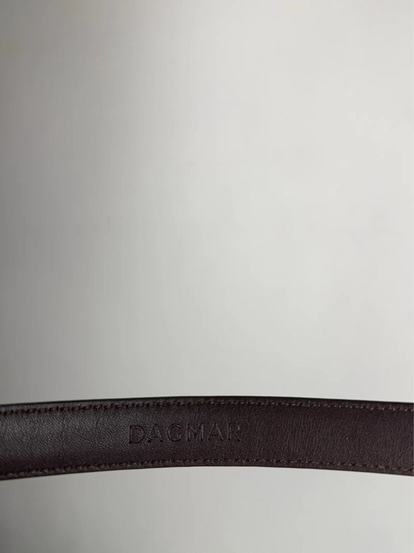 Dagmar Silver Buckle Belt-skinnbälte