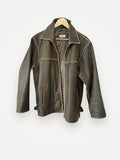 Worn Brown Faded-skinnjacka NWOT