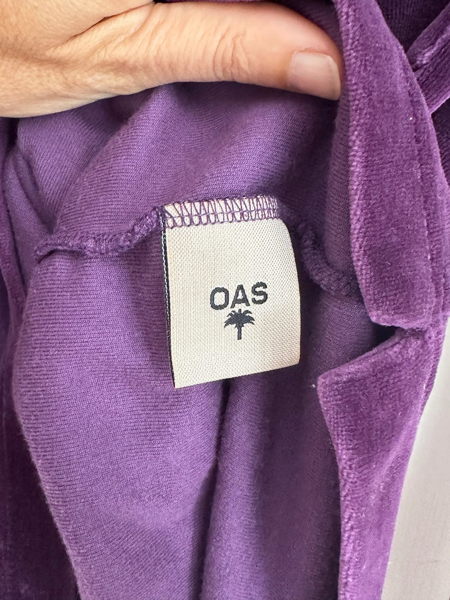 Oas Company Dandy Purple Velour Långärmad- Sweater