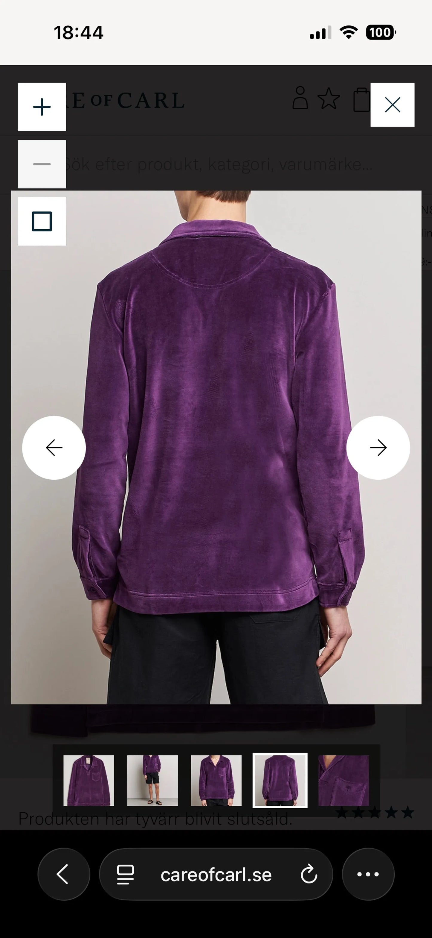 Oas Company Dandy Purple Velour Långärmad- Sweater