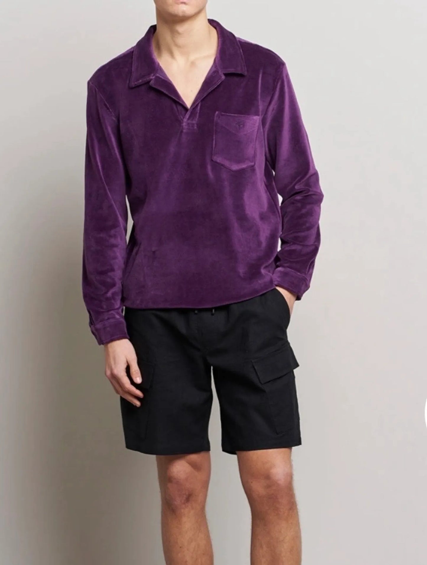 Oas Company Dandy Purple Velour Långärmad- Sweater