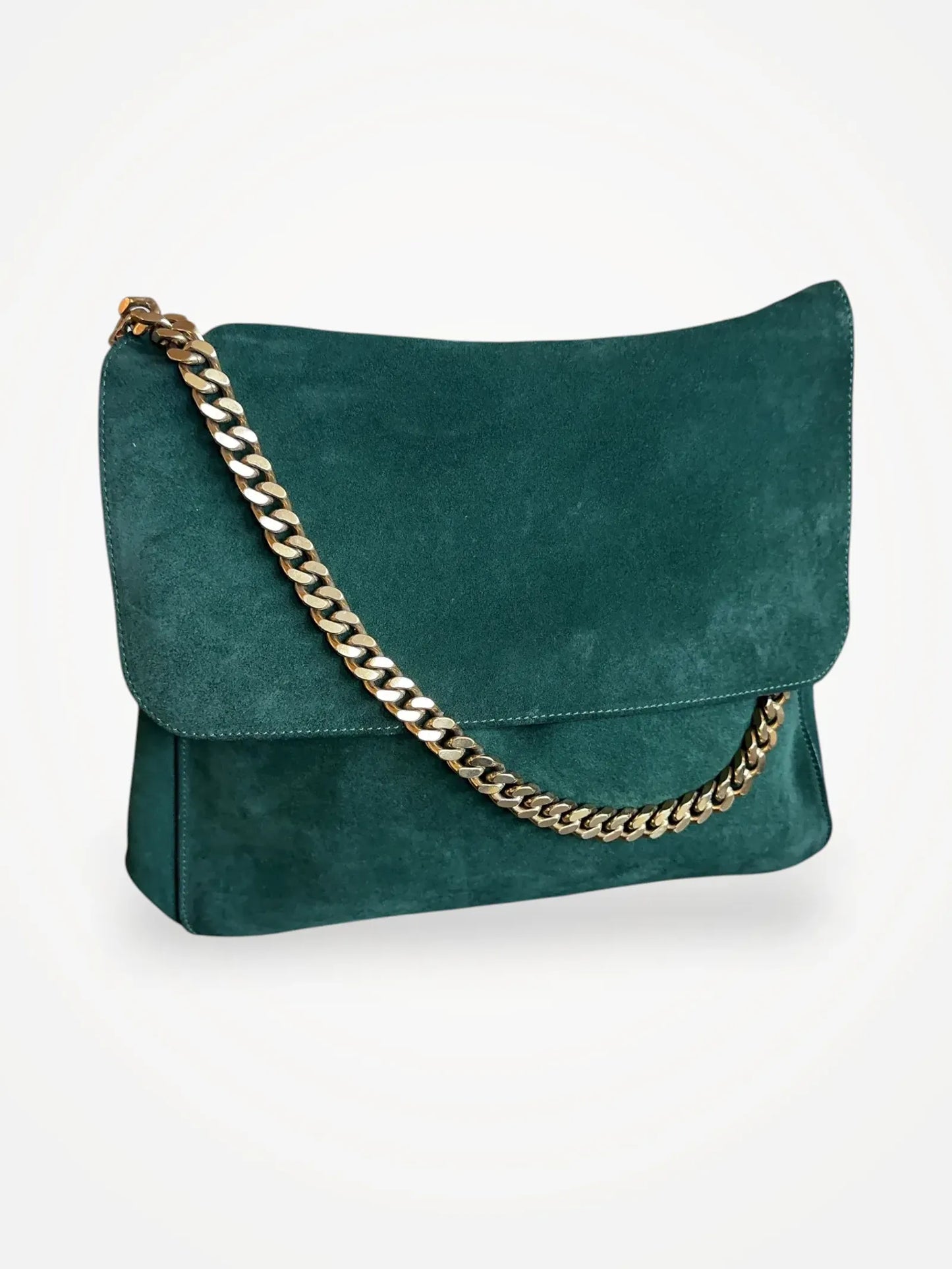 Céline Gourmette Suede Green Shoulder bag