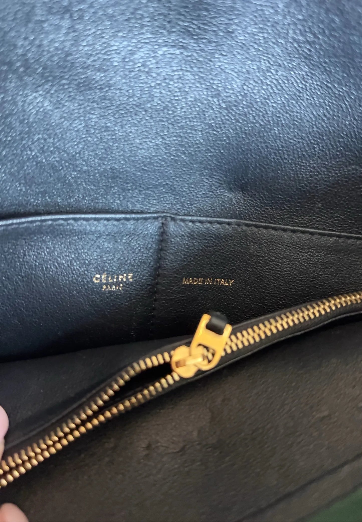 Céline Gourmette Suede Green Shoulder bag