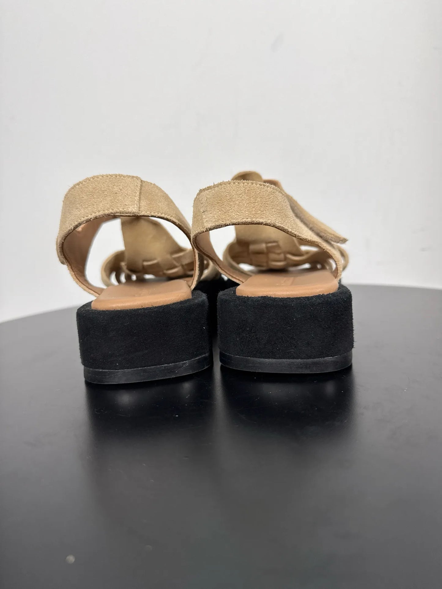 Flattered Gigi Beige Suede Sandals