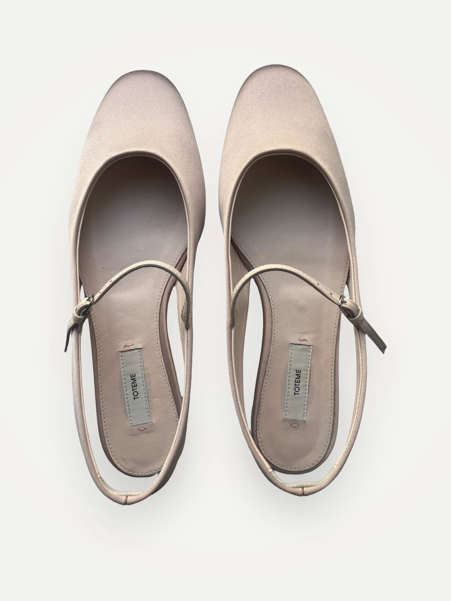Toteme Slingback Satin Mary Janes Ballet flats