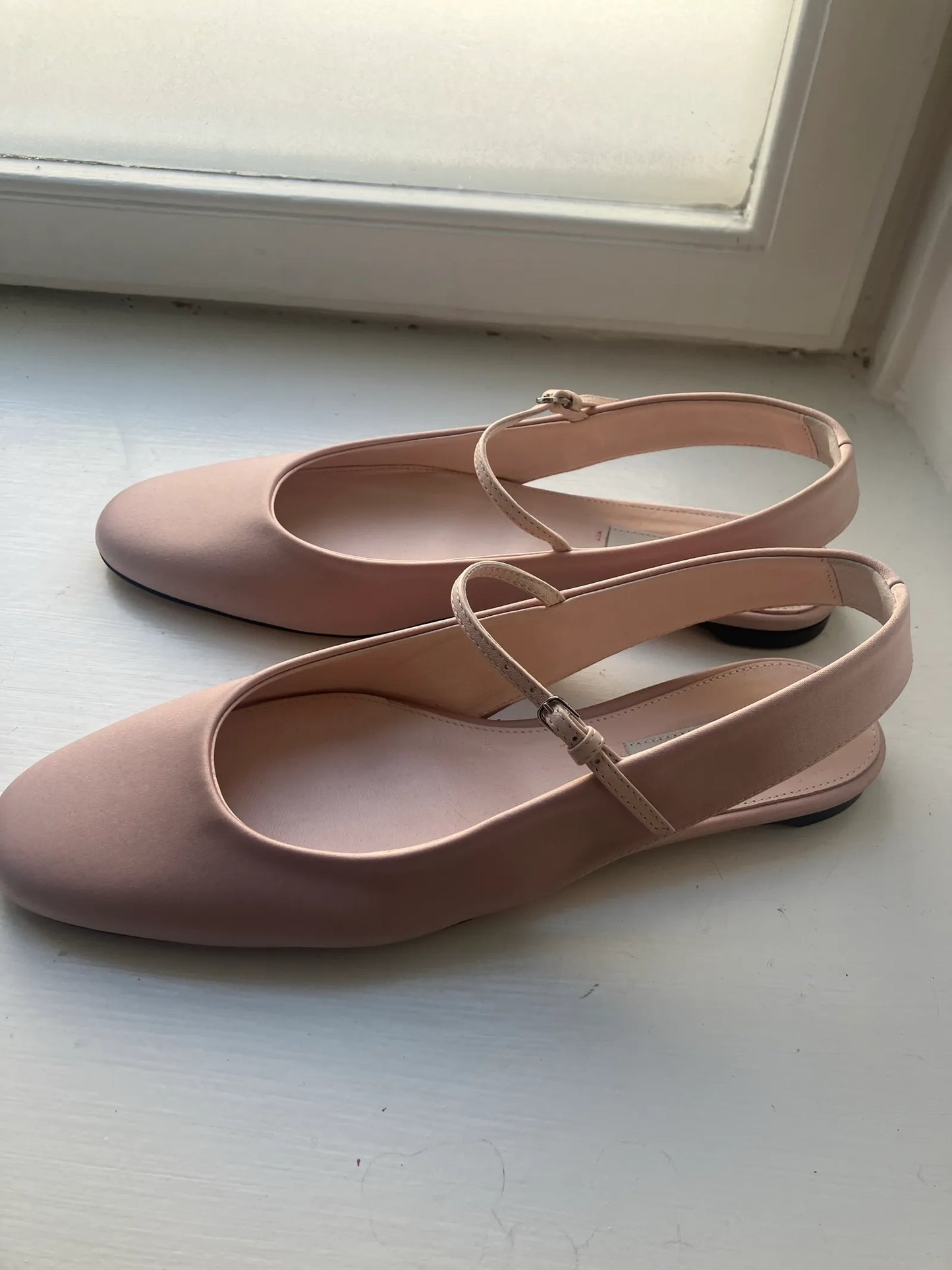Toteme Slingback Satin Mary Janes Ballet flats