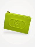 Mcm Neon Green Mode Travia Card Case-skinnplånbok NWT