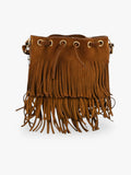 Saint Laurent Fringe Emanuelle Bucket-handväska