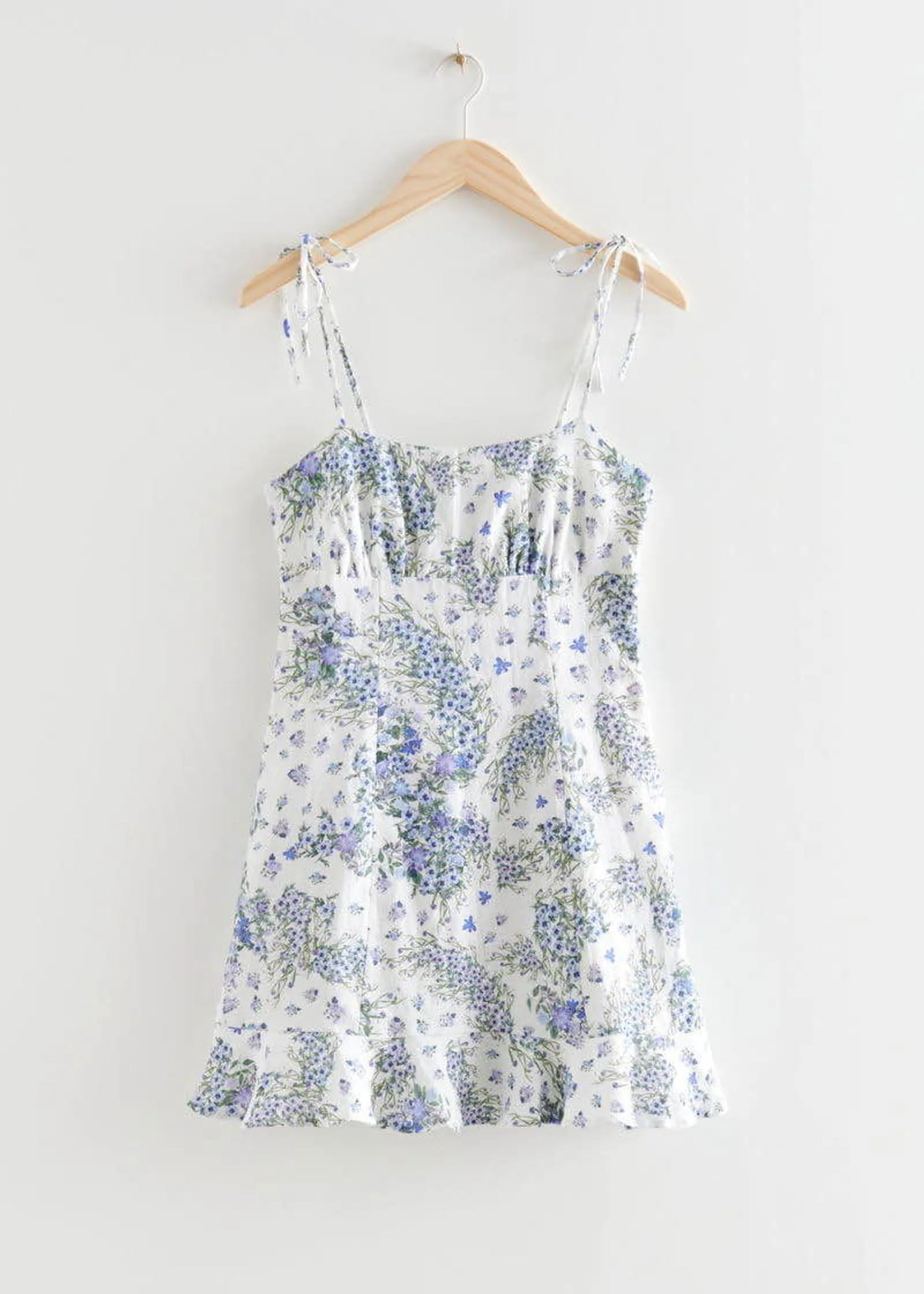& Other Stories Printed Strappy Mini Dress