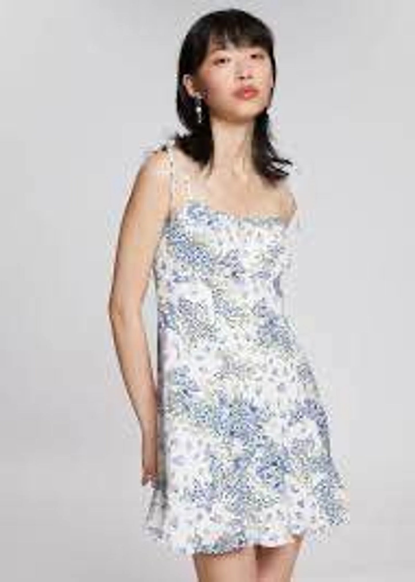 & Other Stories Printed Strappy Mini Dress