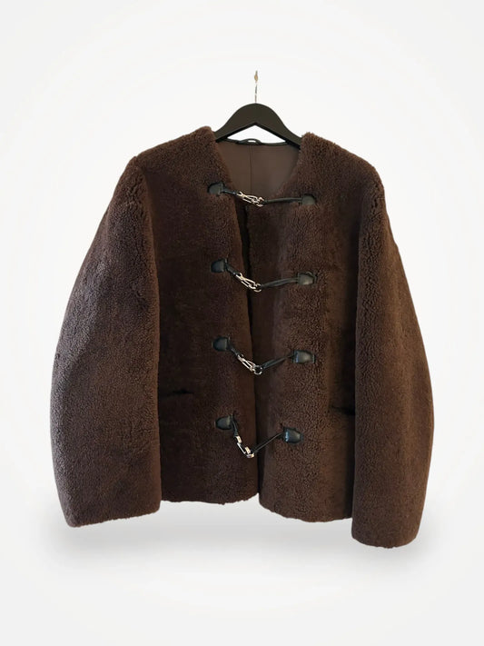Toteme Teddy Shearling Clasp-pälsjacka