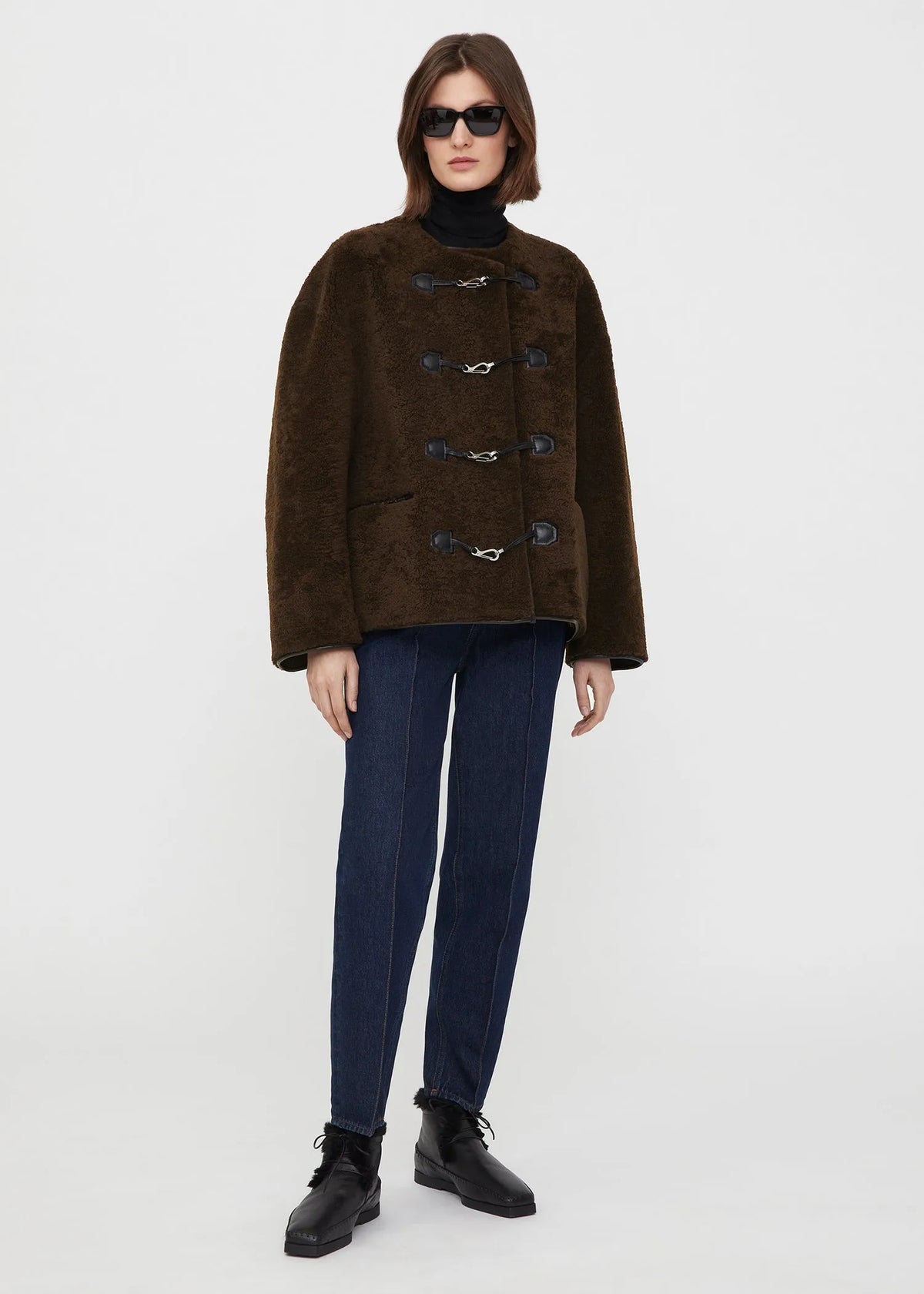 Toteme Teddy Shearling Clasp-pälsjacka