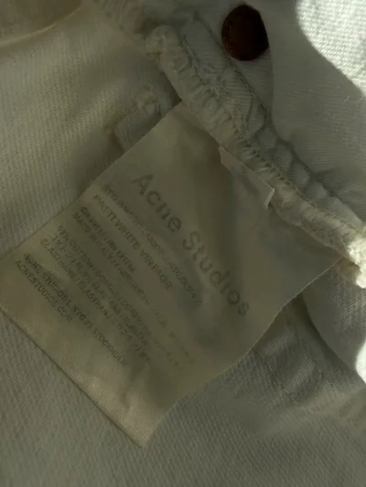 Acne Studios Patti Vintage White Jeans