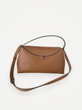 Toteme T-lock Grained-leather Handle Tan-skinnhandväska