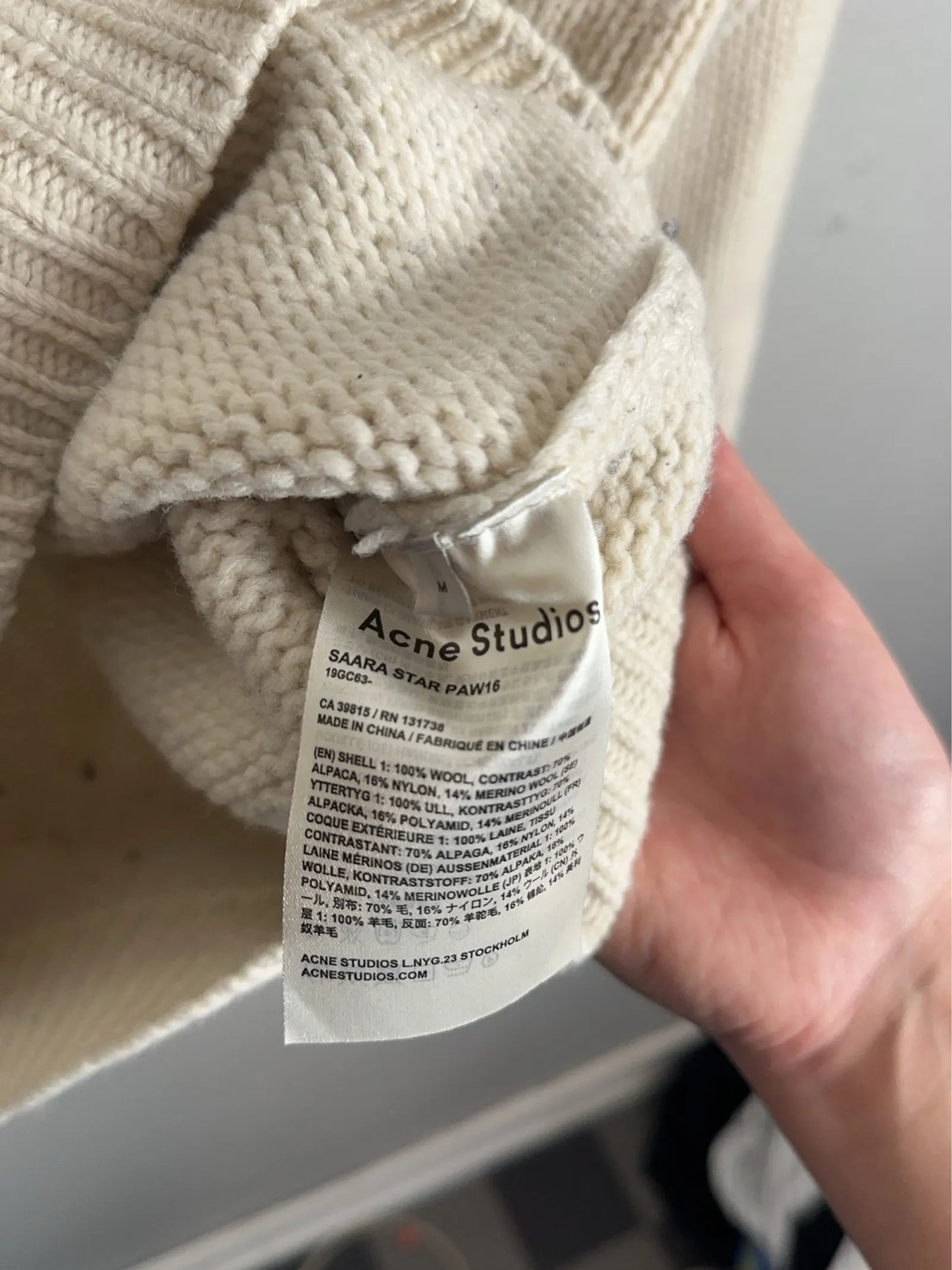 Acne Studios Saara Star Paw16-ulltröja