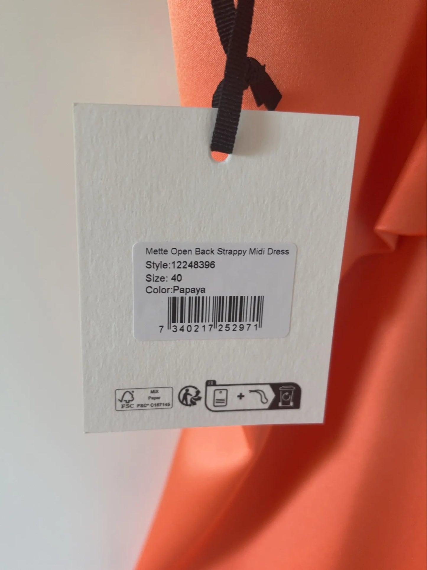 Malina Mette Open Back Strappy Midi-klänning NWT