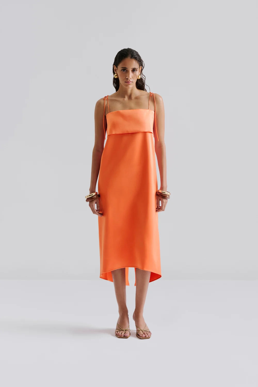 Malina Mette Open Back Strappy Midi-klänning NWT