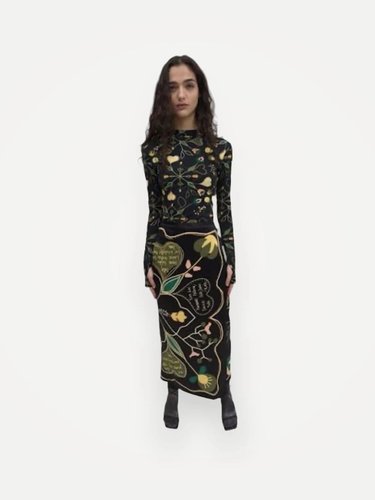 Rodebjer Tove Love Letter Wrap-kjol NWOT