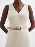 Flattered Beatrice Belt Leather Rose-skinnbälte