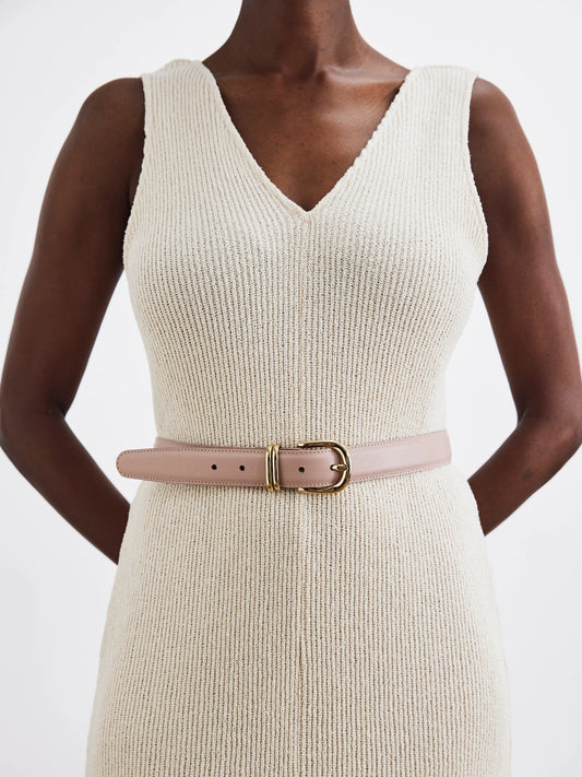 Flattered Beatrice Belt Leather Rose-skinnbälte
