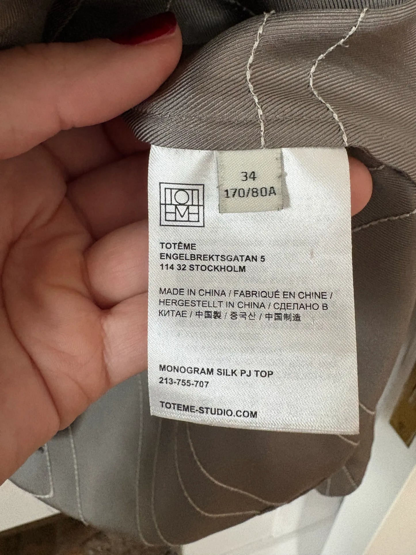 Toteme Monogram Silk Pj Blouse