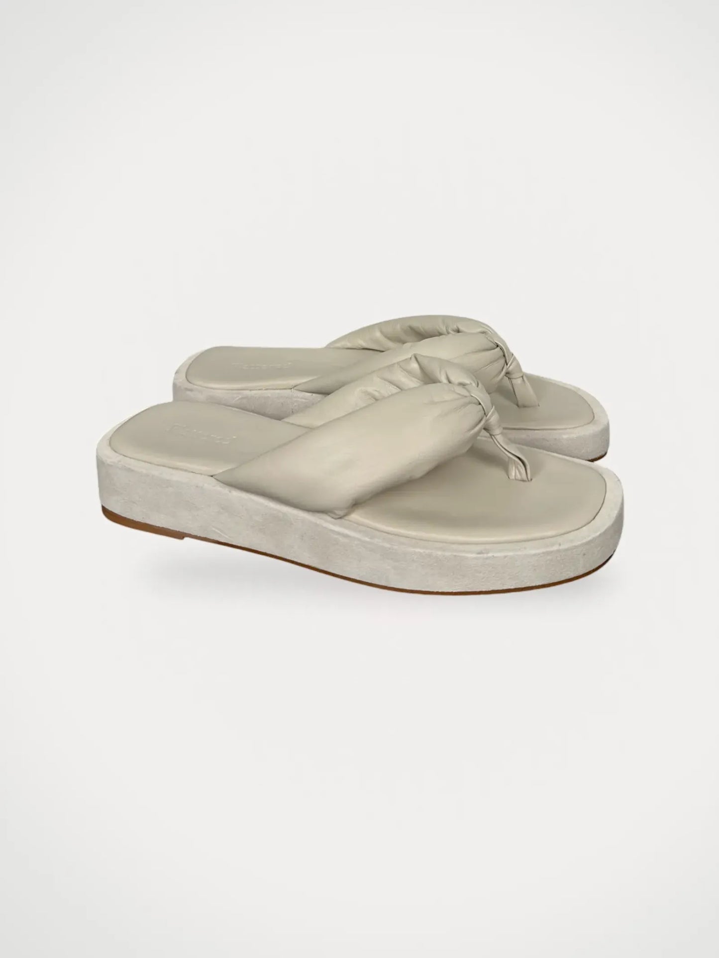 Flattered Blair Creme Leather / Suede Sandals