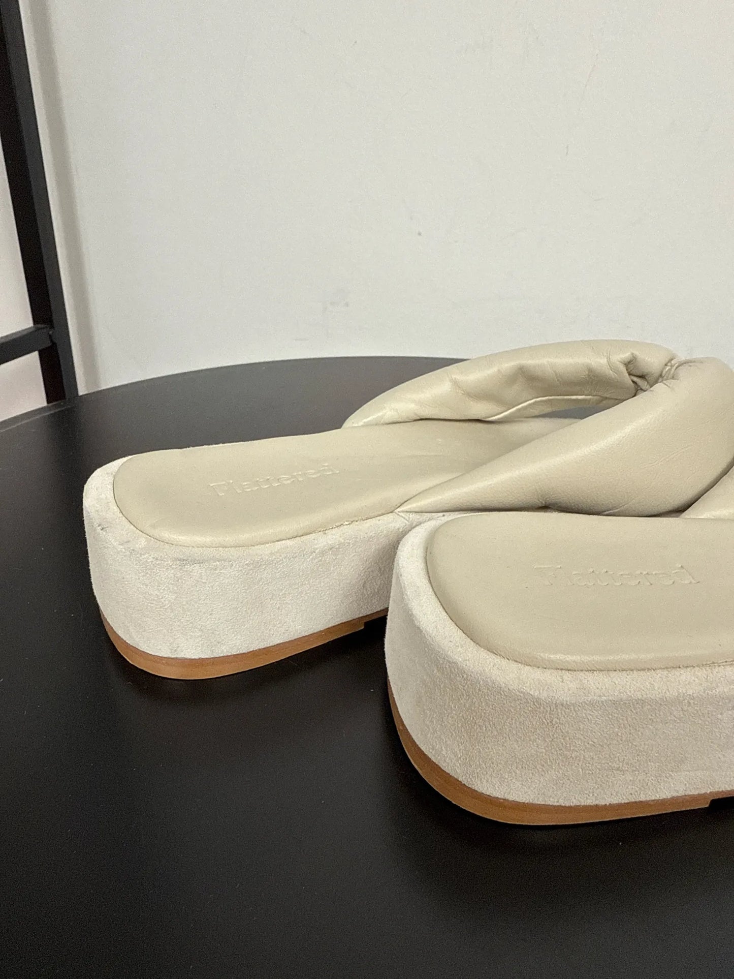 Flattered Blair Creme Leather / Suede Sandals