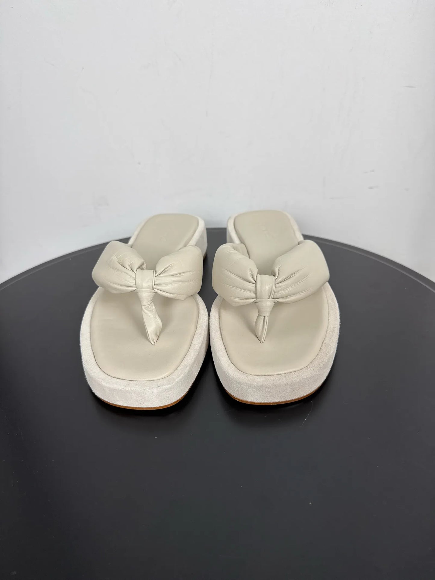Flattered Blair Creme Leather / Suede Sandals