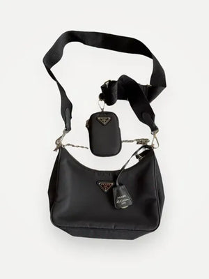 Prada Re-edition 2005 – 1bh204 Nero-axelremsväska NWOT